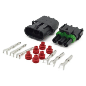 MUYI 10 Kit 3 Pin Way Waterproof Electrical Connector