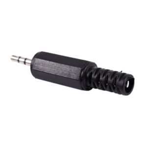 2.5mm JACK MALE CONNECTOR - PLASTIC BLACK MONO