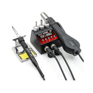 Soldering Station with LCD Display, 2-in-1 Rework Station Hot Air and Soldering Iron with Temperature Calibration
