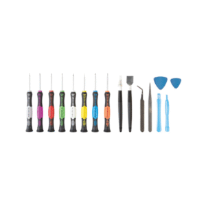 Toolkit, multifunctional, for smartphone and tablet, 16 pieces, non-magnetic, black