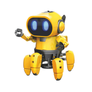 Educational robot Tobbie with 2 modes and 6 legs, interactive STEM kit for teens and adults, fun robot toy with light and sound, works on 4 AAA batteries
